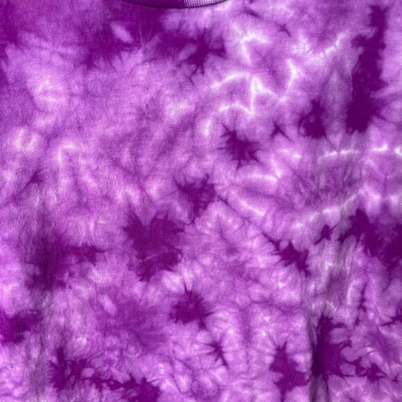 handmade tie dyed unisex tshirt XL purple ice frost pattern - Picture 3 of 6
